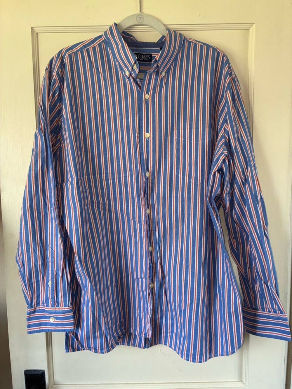 Men's Chaps Long Sleeve Button Down Oxford Shirt Size XL